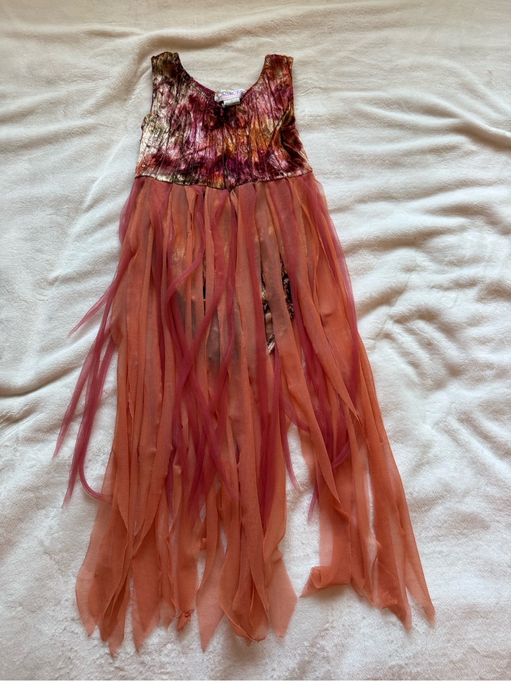 Girls Halloween Fairy Costume Dress in Rust Pink